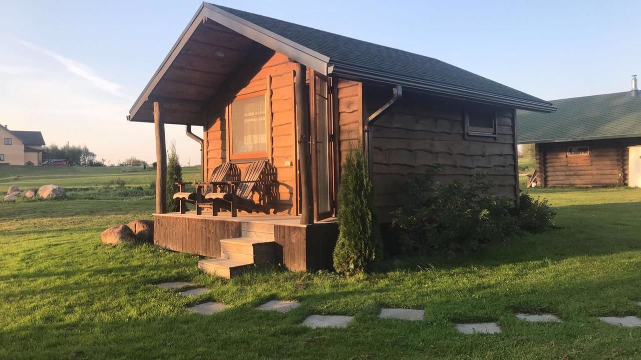 Кемпинги Iecupes wooden cabin with view to river Иецава-5