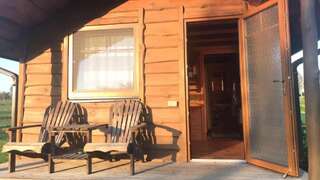 Кемпинги Iecupes wooden cabin with view to river Иецава Двухместный номер с 1 кроватью и патио-19
