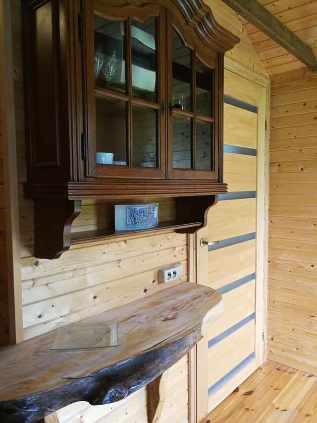Кемпинги Iecupes wooden cabin with view to river Иецава-19